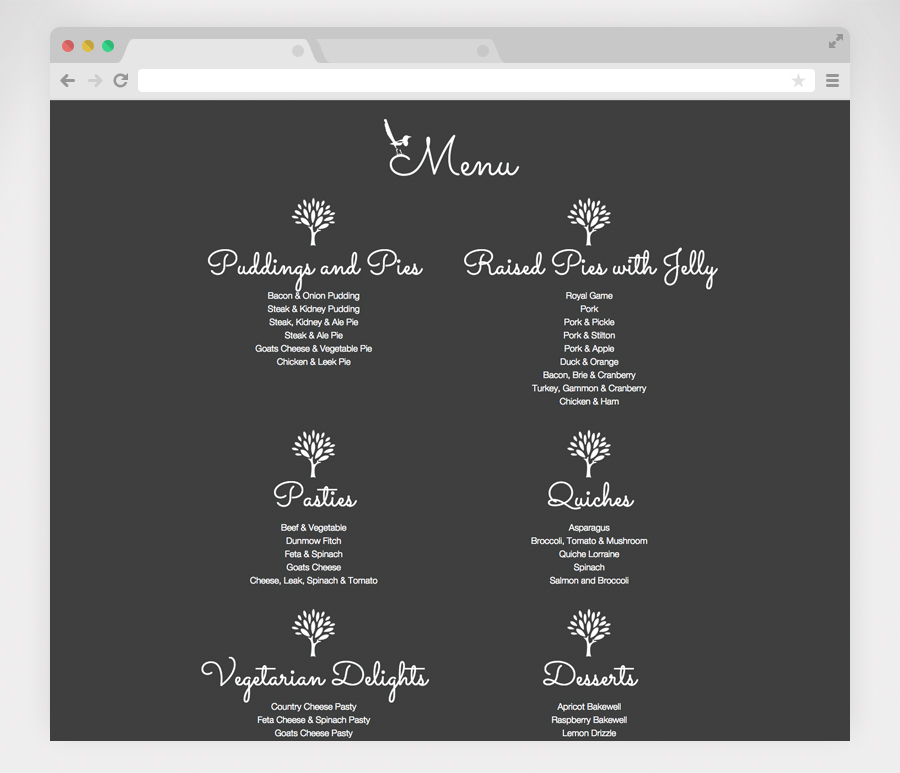 Website-menu
